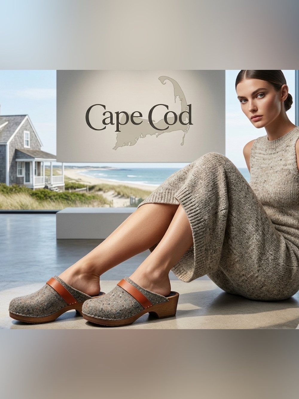 Authentic Cape Clogs designer slip on mules clogs sz 9